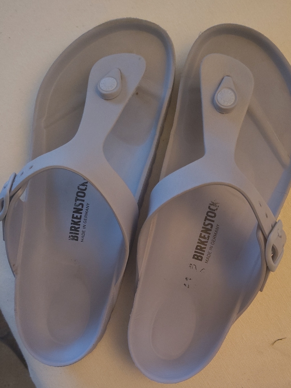 Birkenstock Women’s Light Gray Gizeh EVA Thong Sandals
